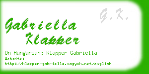 gabriella klapper business card